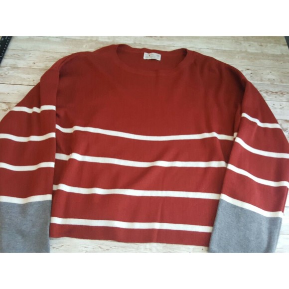 Poof Apparel Women's Pullover Sweater med rust color - Picture 1 of 7